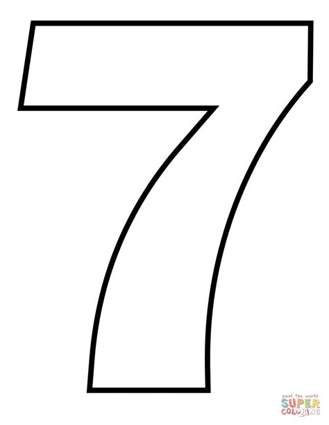 number  coloring page  printable coloring pages