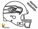 Football Coloring Helmet Nfl Rams Angeles Los Seahawks Seattle Yescoloring Pro sketch template
