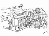 Coloring Lego Pages Castle Popular sketch template