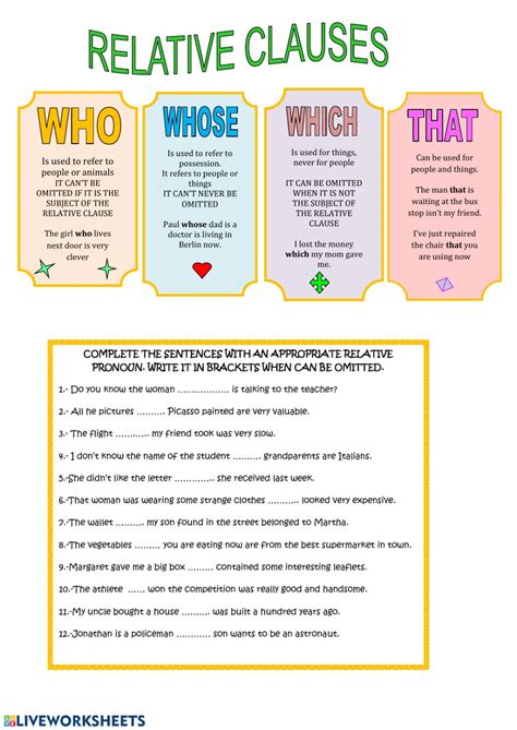 relative clauses zsciencez activity quizalize