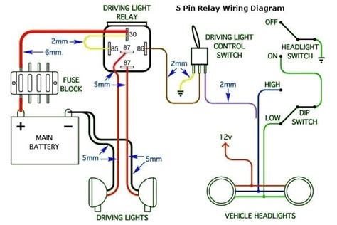 pin relay wiring diagram driving lights