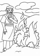 Moses Bush Burning Coloring Pages Sunday School Bible Printable Coloring4free Printables Kids Story Color Activities Craft Ones Little Sheets Lessons sketch template
