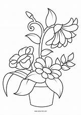 Flower Pages Colouring Para Colorir Flores Fun Desenhos Simples Pasta Escolha Plantas Imprimir Em sketch template