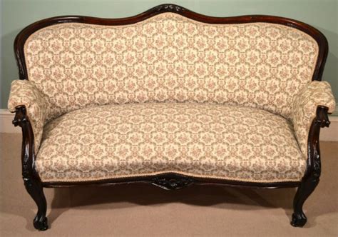 antique victorian mahogany 2 seater settee sofa c 1870