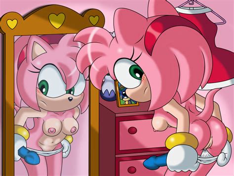 Rule 34 2017 Amy Rose Anthro Anus Blush Breasts Clothed