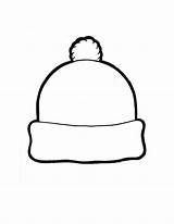Hat Winter Template Coloring Craft Pages Coloriage Depuis Enregistrée Bonnet Kids sketch template