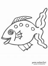 Fish Funny Printcolorfun sketch template