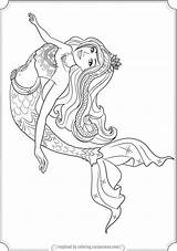 Coloriage Sirene sketch template