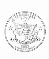 Tennessee Coloring Quarter Pages State Vols Tn Print Printable Printables States Usa Go Gif Getcolorings Color Next Back Template sketch template
