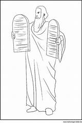 Gebote Moses Zehn Ausmalbild Mose Zum Bibel Gott Malvorlage sketch template