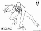 Venom Coloring Pages Simple Printable Lineart Kids Color Adults Print sketch template