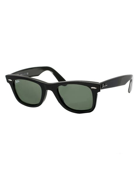 ray ban wayfarer sunglasses  black  men lyst