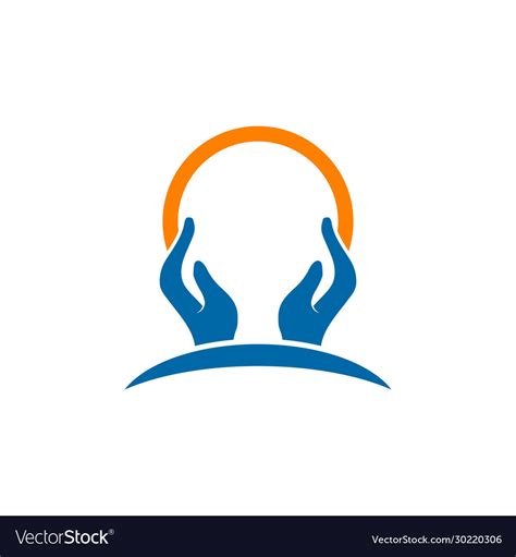 hands logo design template royalty  vector image