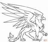 Grifo Greif Ausmalbilder Ausmalbild Mitologici Animali Pegasus Greifen Super Grifone Kleurplaten sketch template