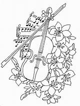 Musique Pour Musical Musiques Coloriages Violino Volwassenen Ligne Gitaar Blancodesigns Riscos sketch template