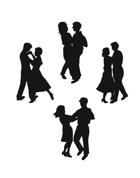 dancing silhouette clip art clipartsco