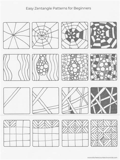 easy zentangle patterns