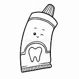 Dentifrice Toothpaste Coloriage Tooth Pâte Livre Vecteurs sketch template