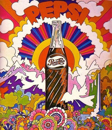 1969 Pepsi Advertisement Illustrated By John Alcorn