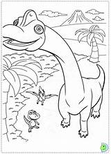 Train Coloring Dinosaur Dinokids Dino Close sketch template