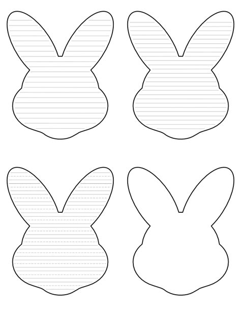 easter bunny face template printable pin  coloring pages