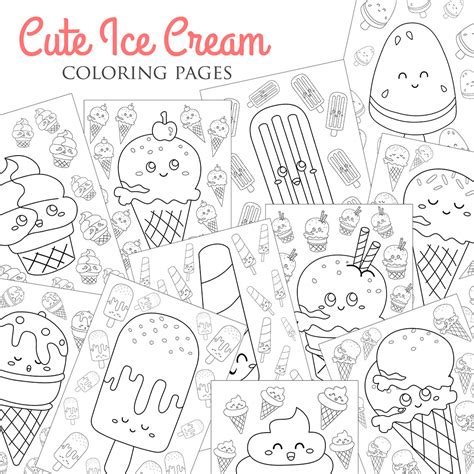 ice cream scoops coloring pages