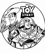 Buzz Lightyear Coloring Pages Woody Toy Story Color Kids Print Printable Getcolorings Comments sketch template
