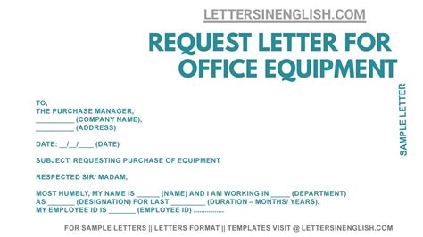 request letter  equipment