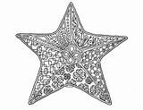 Coloring Zentangle Star Sea Preview sketch template