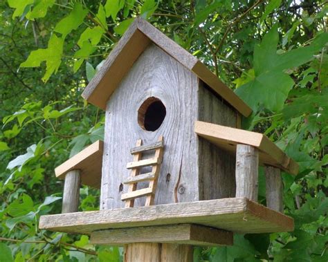 rustic reclaimed cedar birdhouse barn  swampwoodcreations  etsy decorative bird houses
