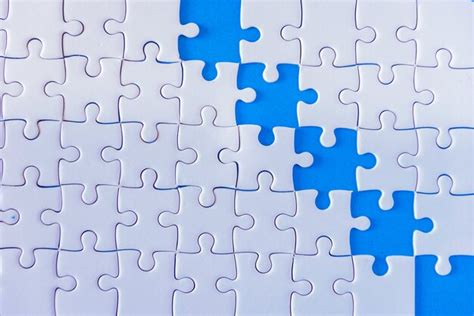 premium photo white jigsaw puzzle
