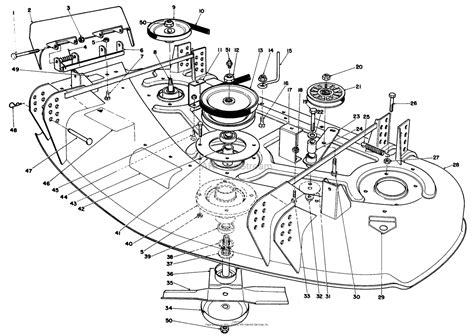 toro   side discharge mower  sn   parts diagram  cutting unit