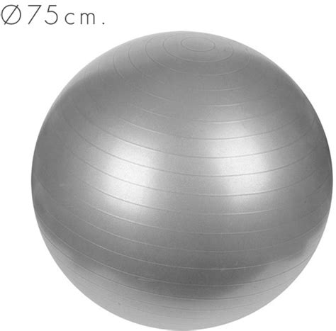 bolcom fitnessbal yogabal opblaasbaar   cm grijs