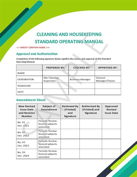 housekeeping cleaning standard operating manual security concepts services security