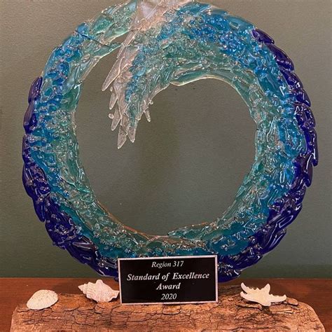 Majestic Wave Fused Glass Sculpture Beach Decor Sea Art Etsy Glass