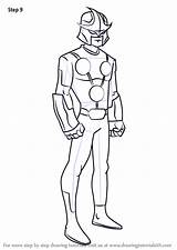 Nova Draw Spider Man Ultimate Step Drawing Tutorials Drawingtutorials101 sketch template