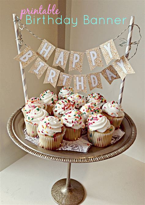 happy birthday cake topper  printable fotodtp