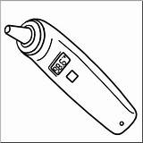 Thermometer Medical Clip Clipground sketch template
