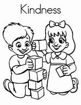 Kindness Preschool Friend Bullying Bestcoloringpagesforkids Designlooter Niños Begynner Hjemme sketch template