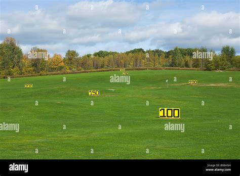 golf practice range stock photo alamy