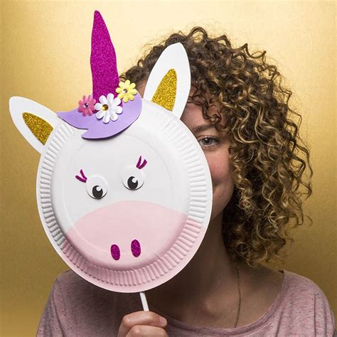 paper plate unicorn mask  craft ideas baker ross paper plate