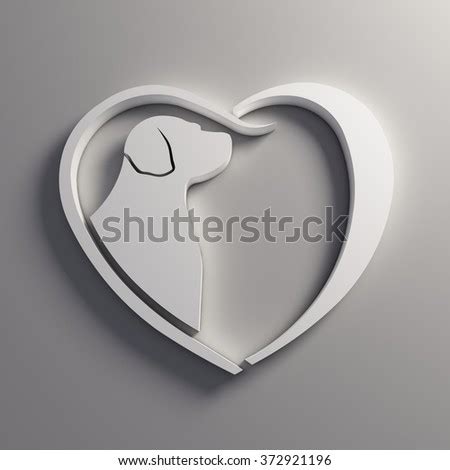 heart dog love stock illustration  shutterstock