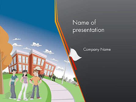 high school building  students  template  powerpoint