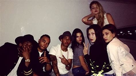 Lewis Hamilton Parties With Kendall Jenner Gigi Hadid Hailey Baldwin