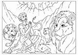 Lions Den Daniel Coloring Printable sketch template