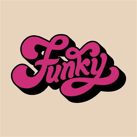 funky word typography style illustration   vectors