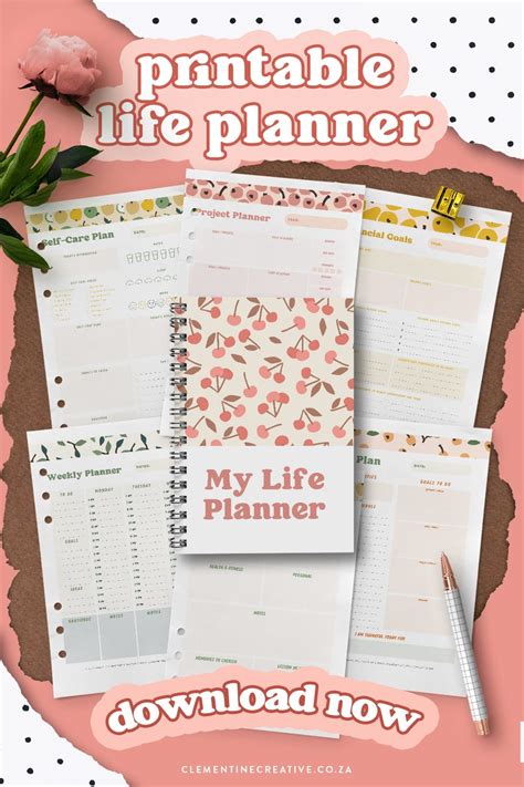 cute  printable life planner   organize  life