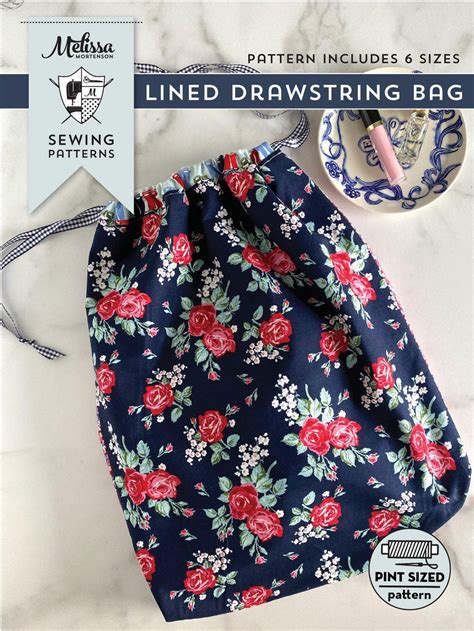lined drawstring bag pattern   iucn water