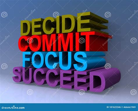 decide commit focus succeed stock illustration illustration  commit