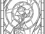 Beast Beauty Rose Coloring Pages Glass Stained Disney Window Drawing Adult Card Printable Drawings Colouring Behance Enchanted Books Birthday Kyle sketch template